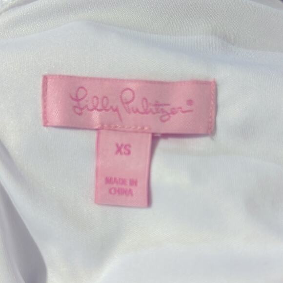 🆕 Lilly Pulitzer Foley Dress Womens Size XS Resort White Knit Lace Beachy NWT - Picture 7 of 16